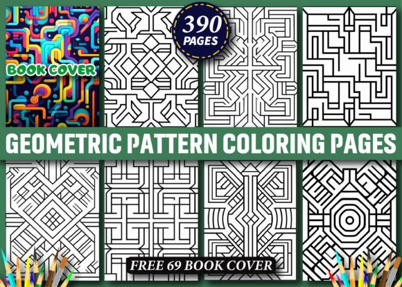 390 Geometric Pattern Coloring Pages KDP: A Creative Escape for Adults