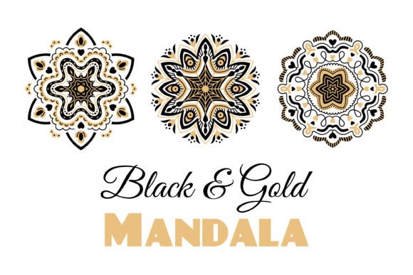 Black and Gold Mandala Design