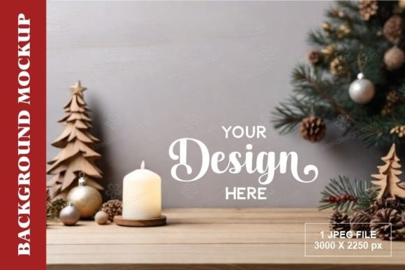 Christmas Background Mockup_32: A Professional Design Solution for the Holidays