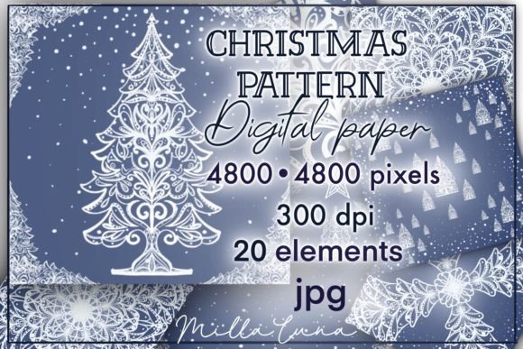 Christmas Pattern Digital Paper Design