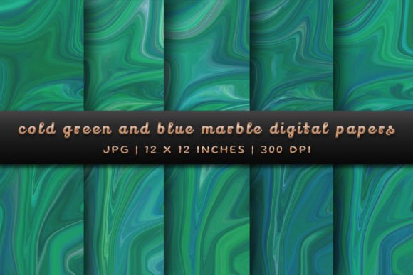 Cold Green and Blue Marble Backgrounds for Sublimation: A Cool Twist on Design