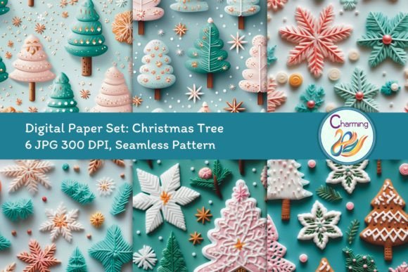 Digital Papers Set Xmas Tree: A Versatile Resource for Creative Projects