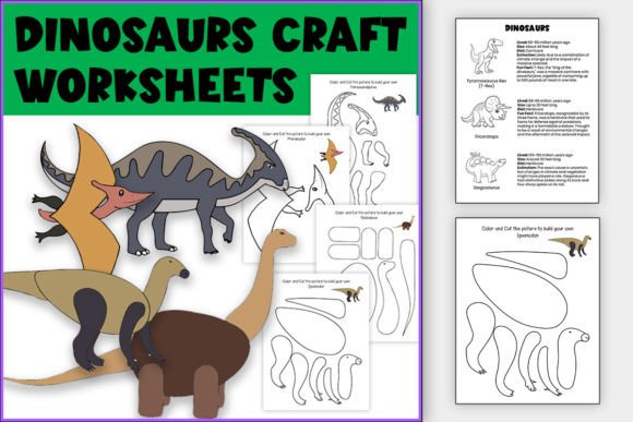 Dinosaur Craft Coloring Writing Journal