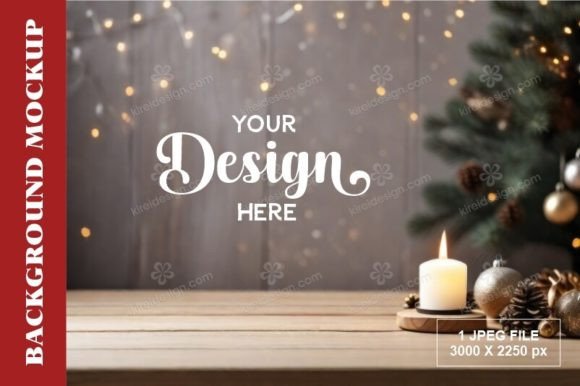 Enhance Your Brand with Christmas Background Mockup_36 for Professional Design Presentations