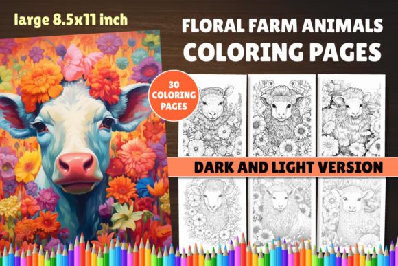Floral Farm Animals Coloring Book: A Strategic Tool for Creativity and Mindfulness