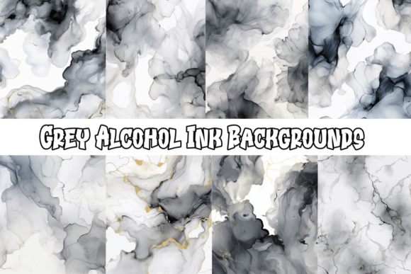 Grey Alcohol Ink Backgrounds