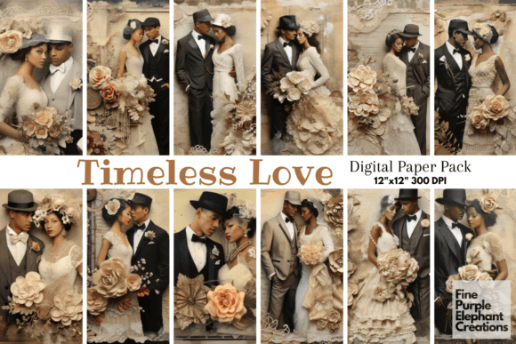 Old Antique Wedding Couples Scrapbook: A Timeless Resource for Creative Projects