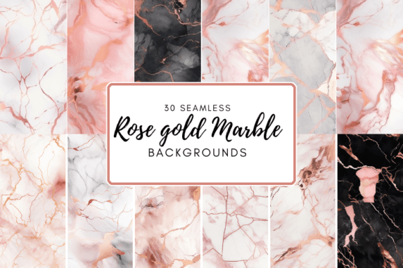 Rose Gold Marble Digital Paper: A Timeless Elegance for Creative Projects