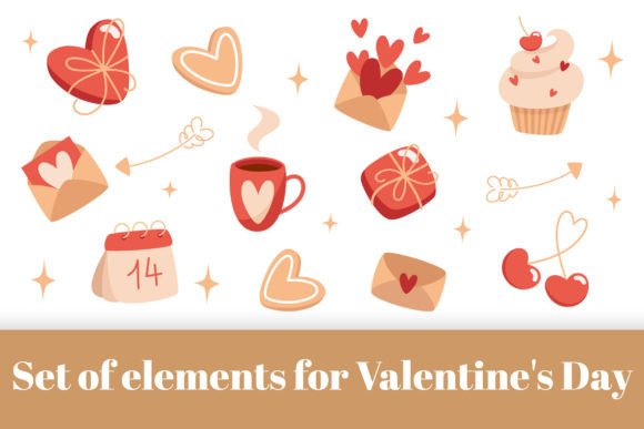 Set of Elements for Valentine's Day: A Creative Toolkit for Designers and Creators