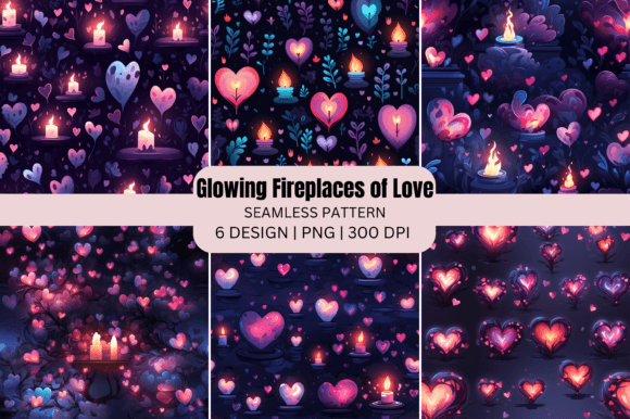 Valentine Glowing Fireplaces of Love: A Digital Design for Creative Expression