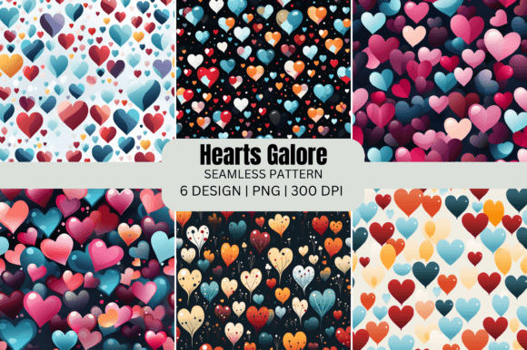Valentine Hearts Galore Seamless Pattern: A Versatile Design for Creative Projects