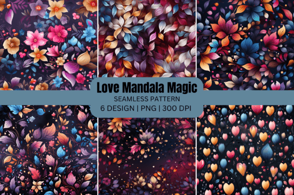 Valentine Love Mandala Magic Seamless: A Digital Art Resource for Creative Projects