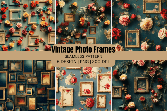Valentine Vintage Photo Frames Seamless: A Versatile Design for Creative Projects