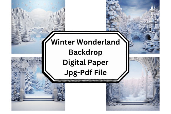 Winter Wonderland Backdrop Digital Paper: A Festive Addition to Your Creative Projects